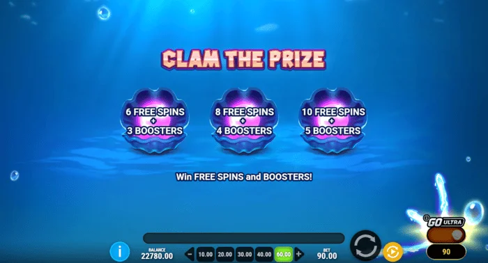 Manta Mayhem — gliemežvāka izvēle spēlē Clam The Prize
